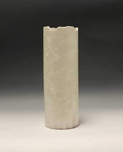 Duly Mitchell-Sorrel Sky Gallery-Sculpture-White Crystalline Cylinder