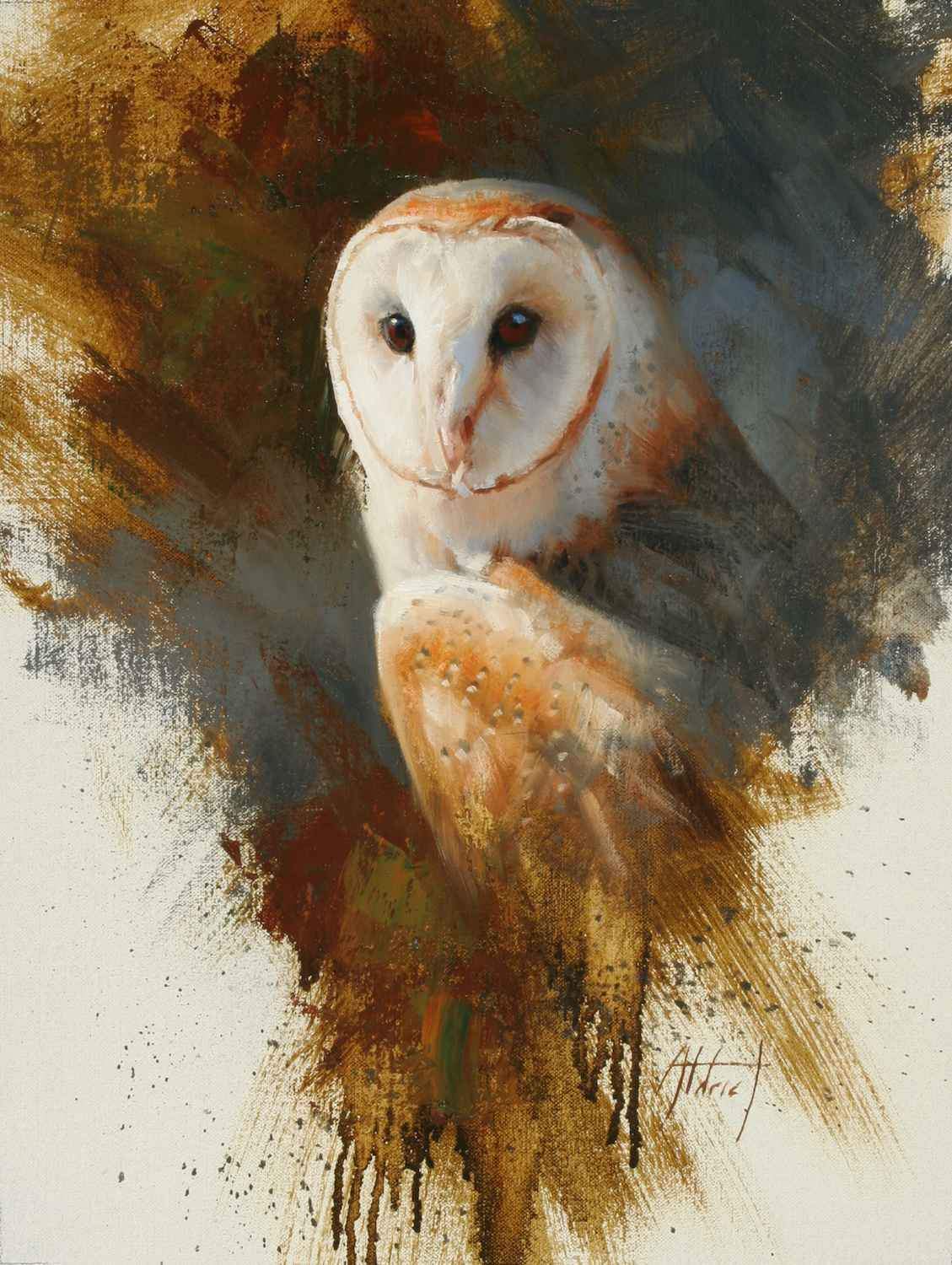 Edward Aldrich-Barn Owl-Sorrel Sky Gallery-Painting