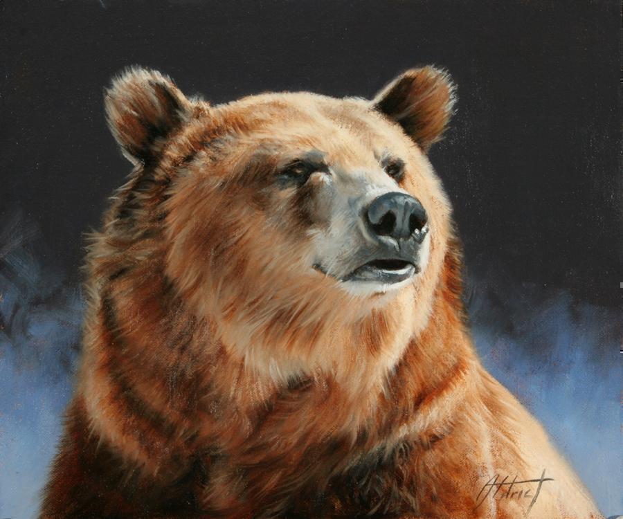 Edward Aldrich-Grizzly Portrait-Sorrel Sky Gallery-Painting