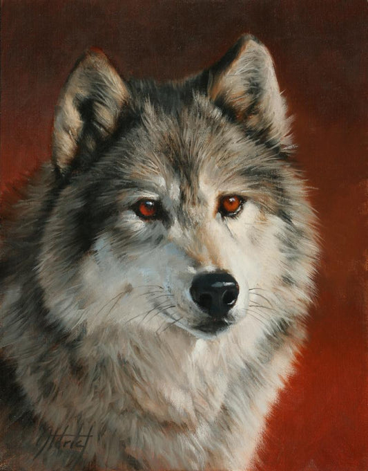 Edward Aldrich-Wolf Portrait-Sorrel Sky Gallery-Painting