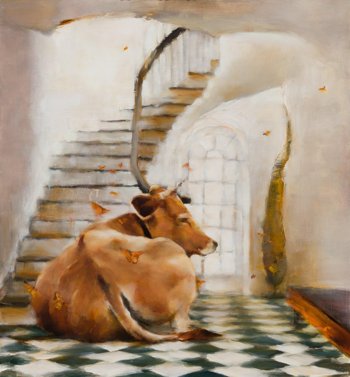 L'escalier-Painting-Elsa Sroka-Sorrel Sky Gallery
