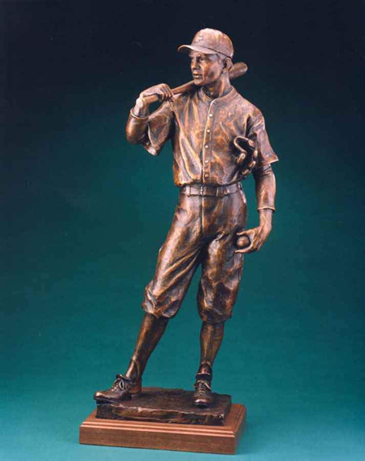 George Lundeen-Sorrel Sky Gallery-Sculpture-Study For The Branch Rickey Award