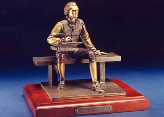 George Lundeen-Sorrel Sky Gallery-Sculpture-Thomas Jefferson Pewter