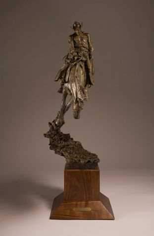 Greg Kelsey-Sorrel Sky Gallery-Sculpture-Tryin’ To Collect A Buck