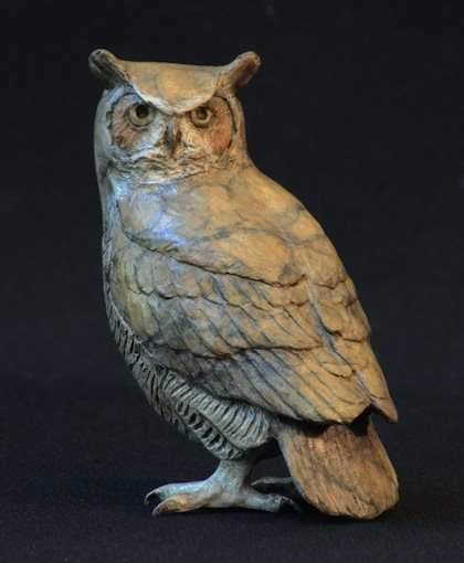 Jim Eppler-Small Horned Owl V-Sorrel Sky Gallery-Sculpture