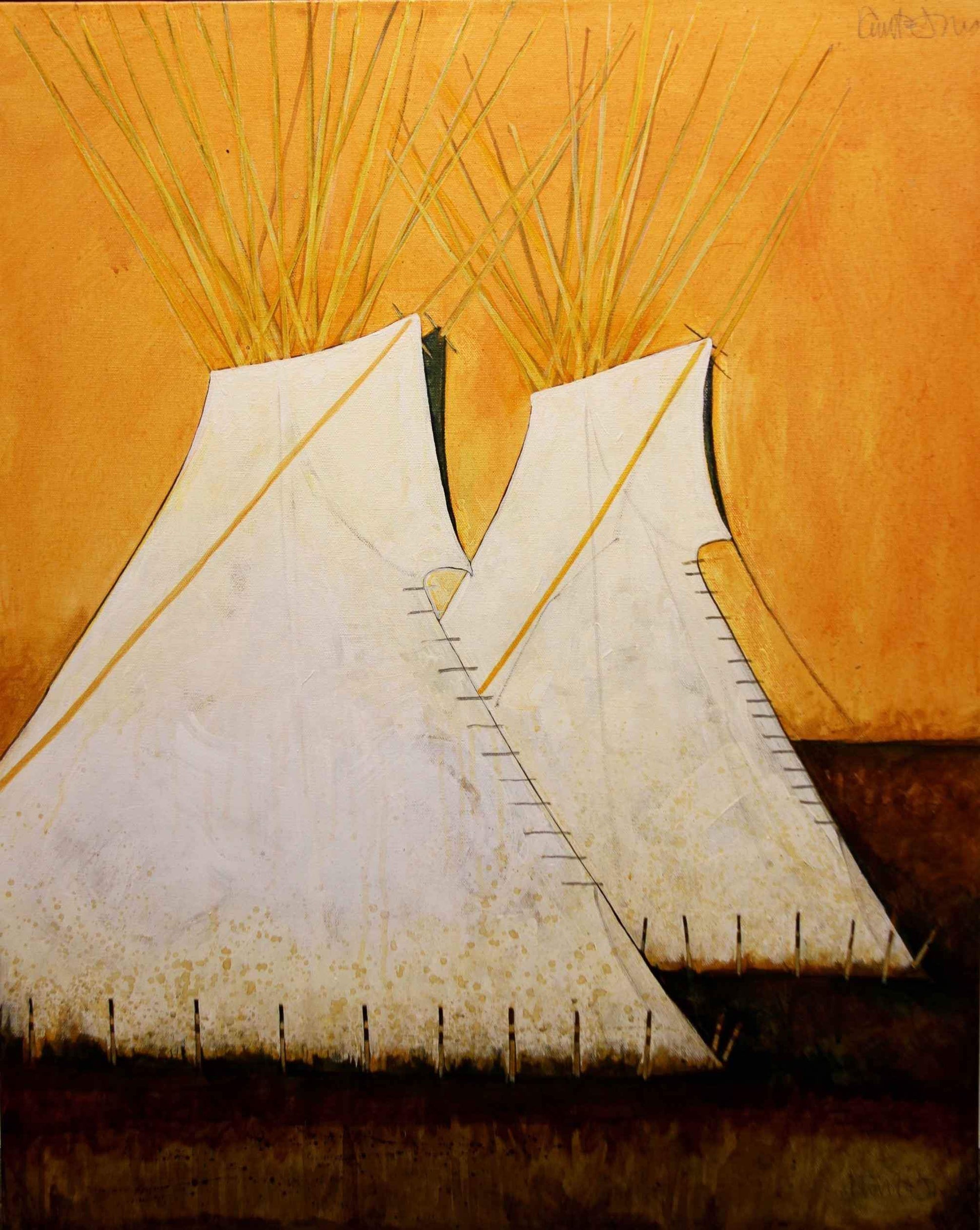 Kevin Red Star-Crow Indian Style Tipi-Painting-Sorrel Sky Gallery
