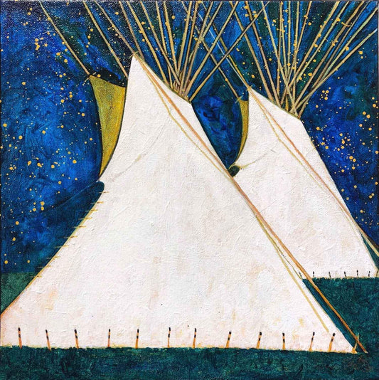 Kevin Red Star-Crow Indian Tipis-Painting-Sorrel Sky Gallery