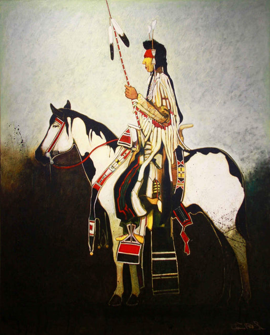 Kevin Red Star-Crow Man On War Horse-Painting-Sorrel Sky Gallery