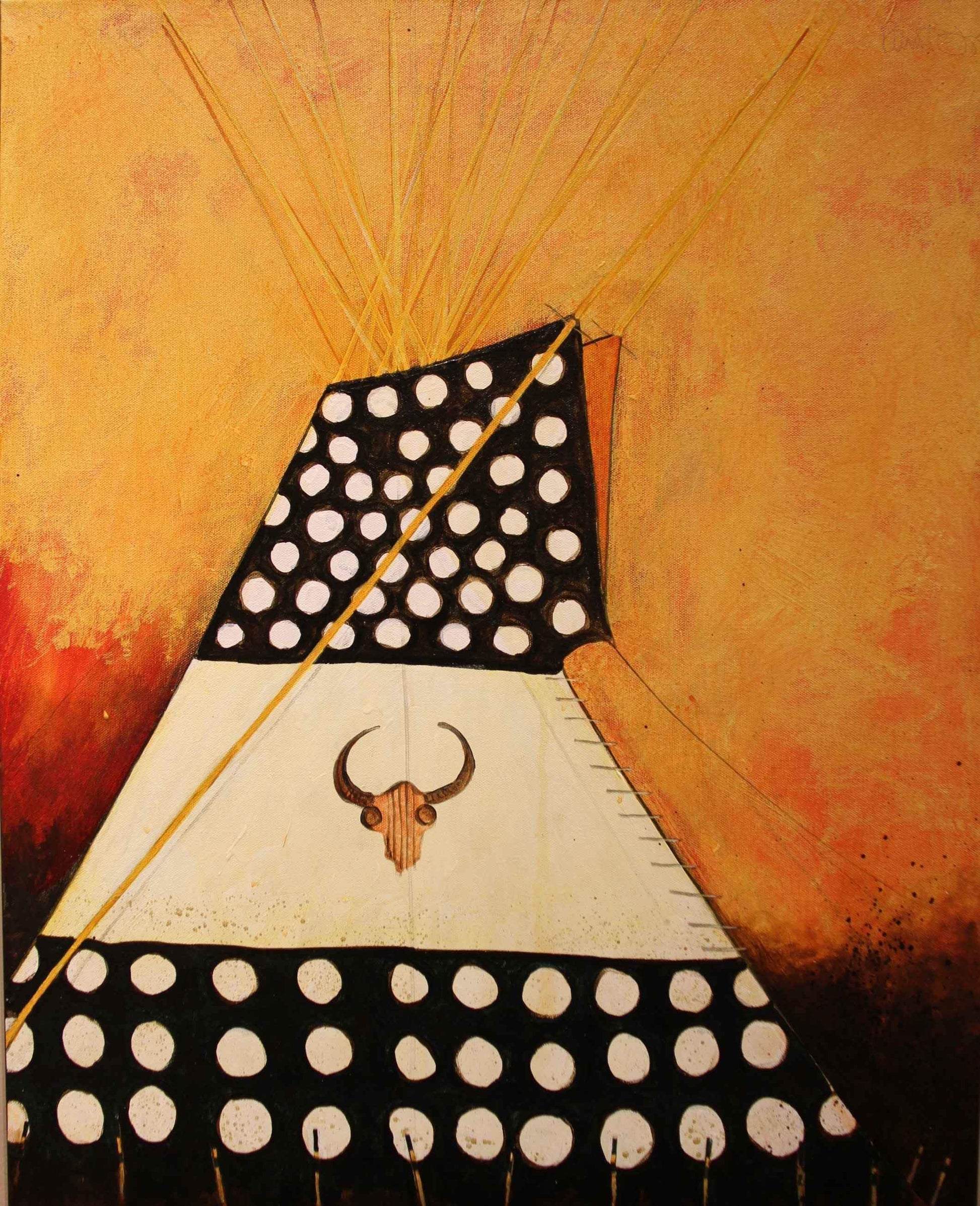 Kevin Red Star-Painted Northern Plains Style Tipi-Painting-Sorrel Sky Gallery