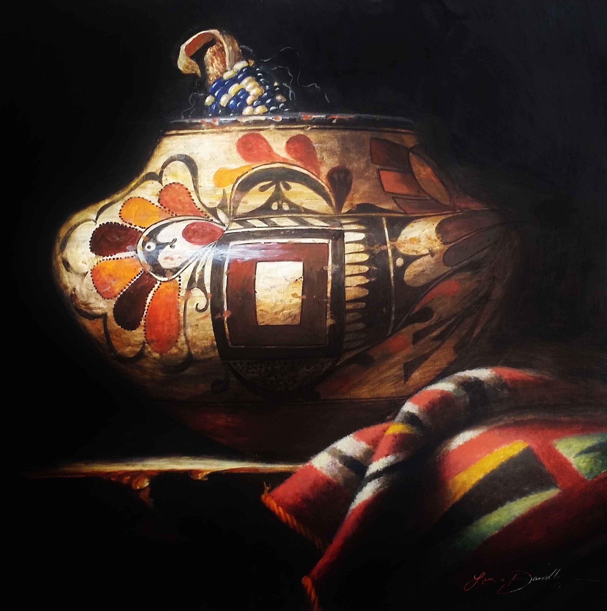 Acoma Jar, Navajo Rug-Lisa Danielle-Sorrel Sky Gallery