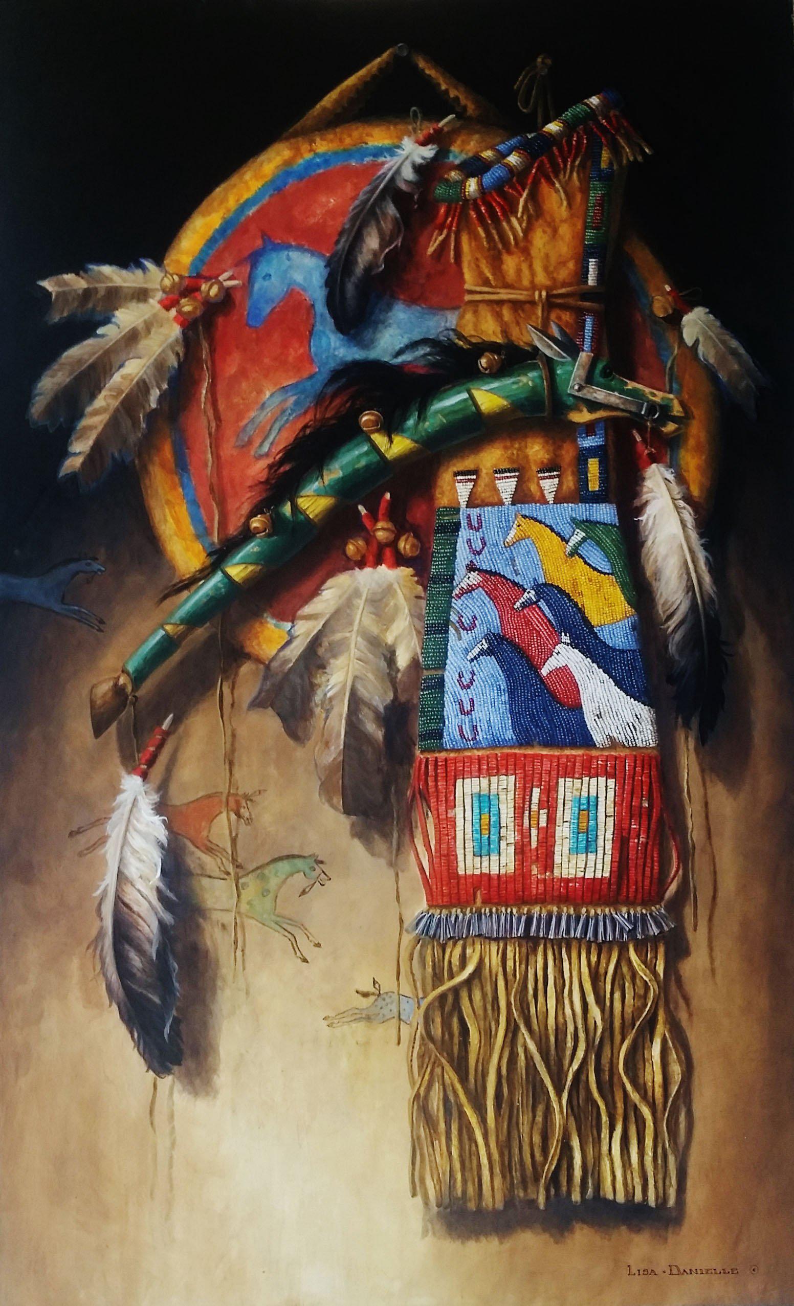 Horse Feathers-Painting-Lisa Danielle-Sorrel Sky Gallery