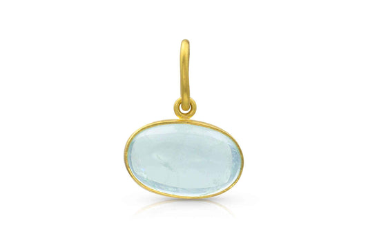 Loren Nicole-Oval Aquamarine Charm-Sorrel Sky Gallery-Jewelry
