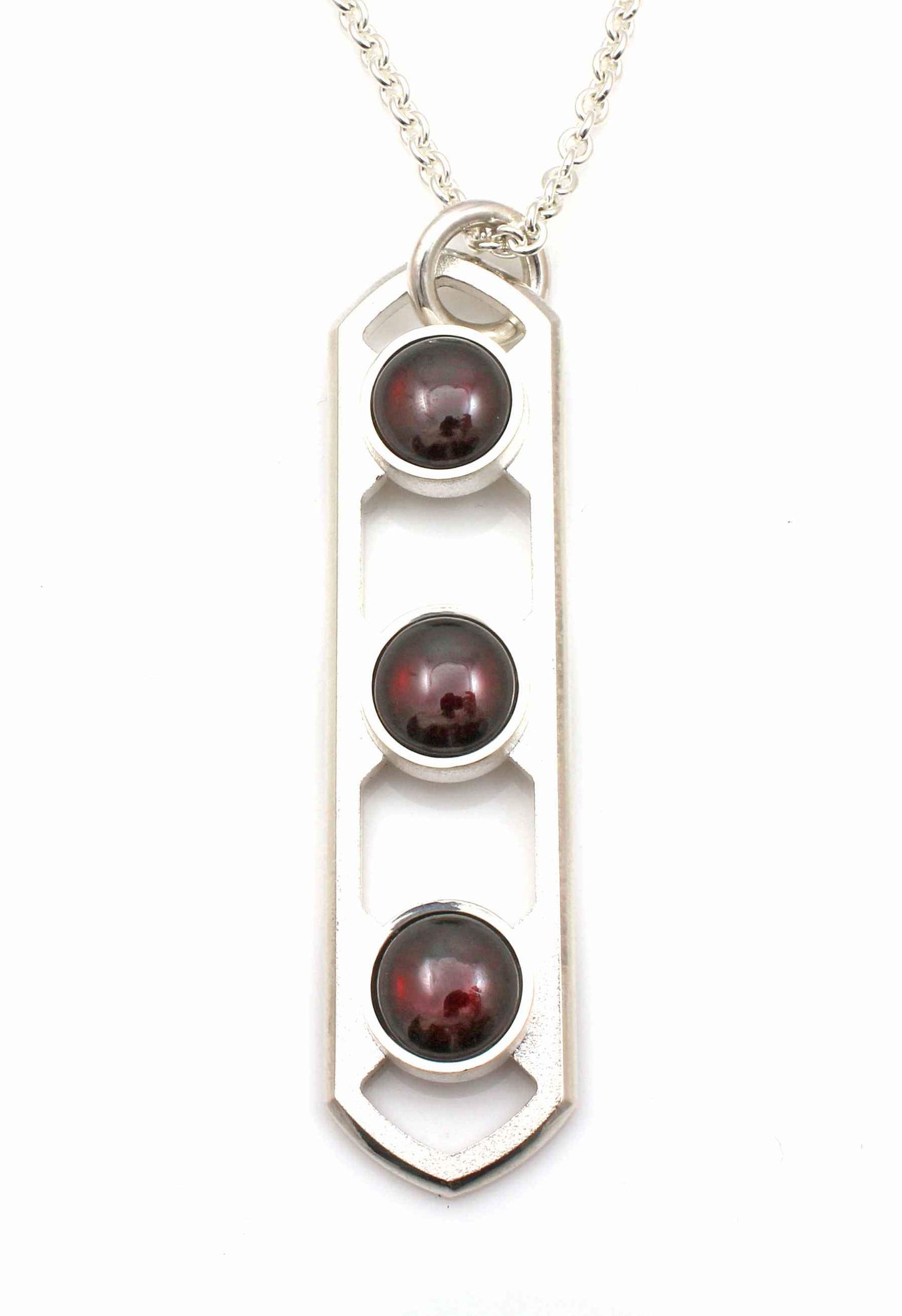 Garnet Orbit Amulet Necklace-Jewelry-Maria Samora-Sorrel Sky Gallery