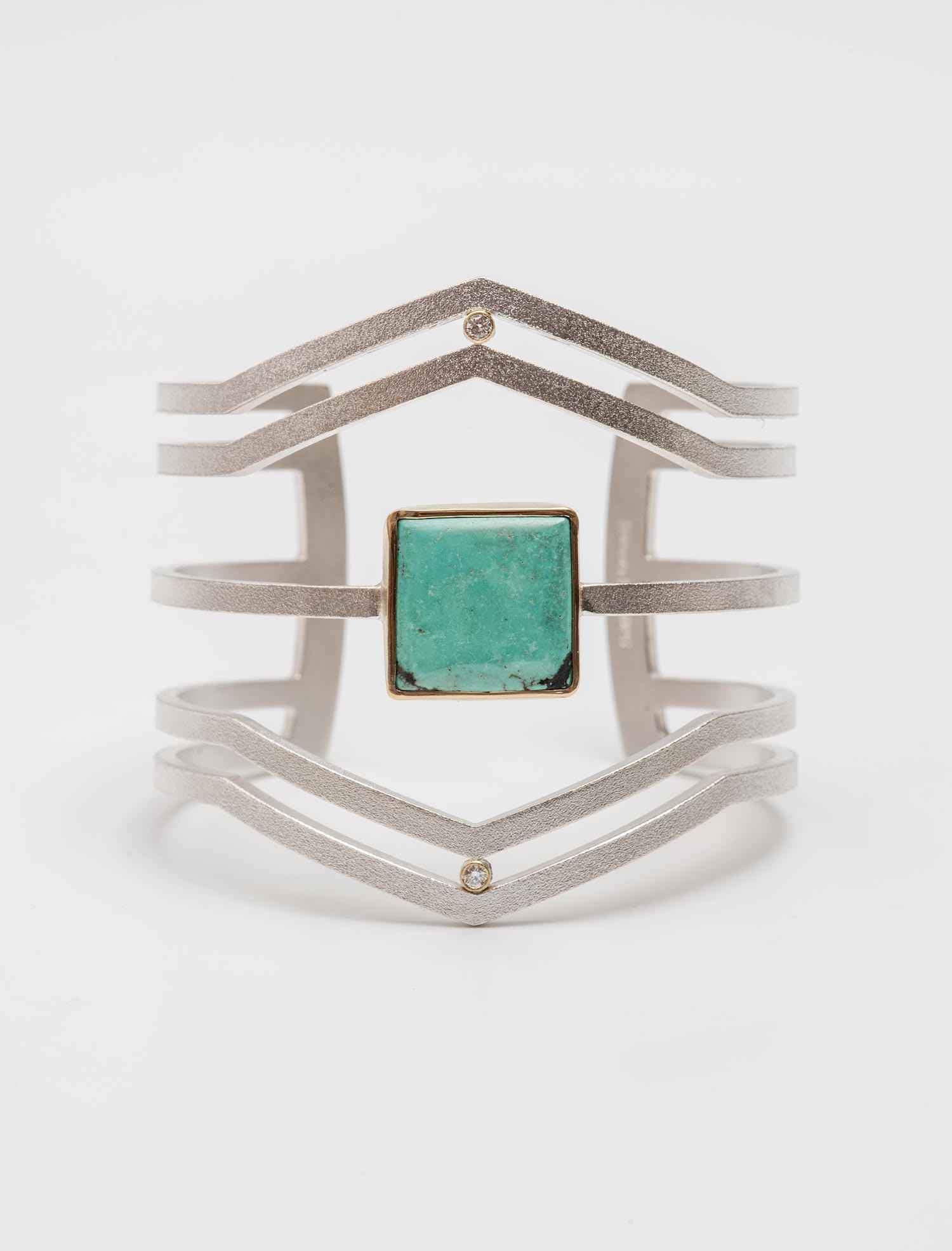 Maria Samora-Sorrel Sky Gallery-Jewelry-Strata Turquoise Bracelet