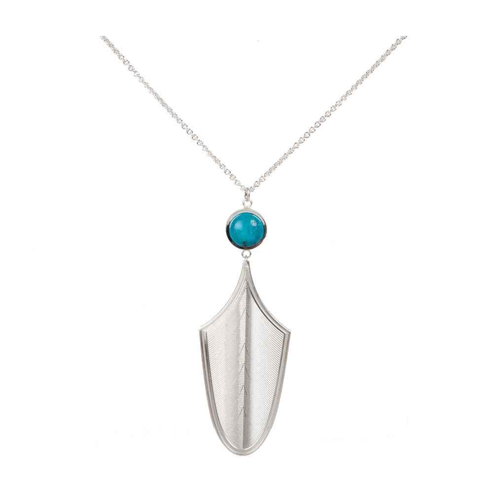 Maria Samora-Sorrel Sky Gallery-Jewelry-Turquoise Feather Necklace