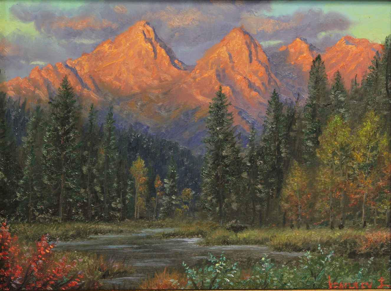 Landscape Painting of the Needles Mountain range. Mark Keathley. Sorrel Sky Gallery