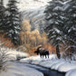 Winter Moose-Painting-Mark Keathley-Sorrel Sky Gallery