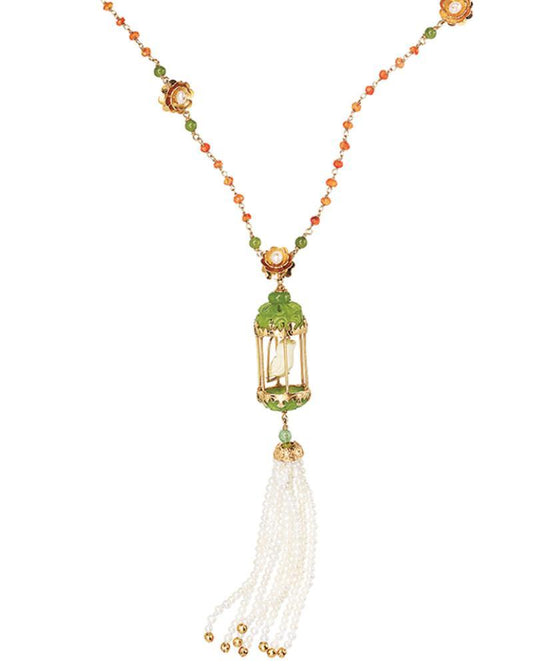 Aviary Tassel Necklace-Jewelry-Of Rare Origin-Sorrel Sky Gallery