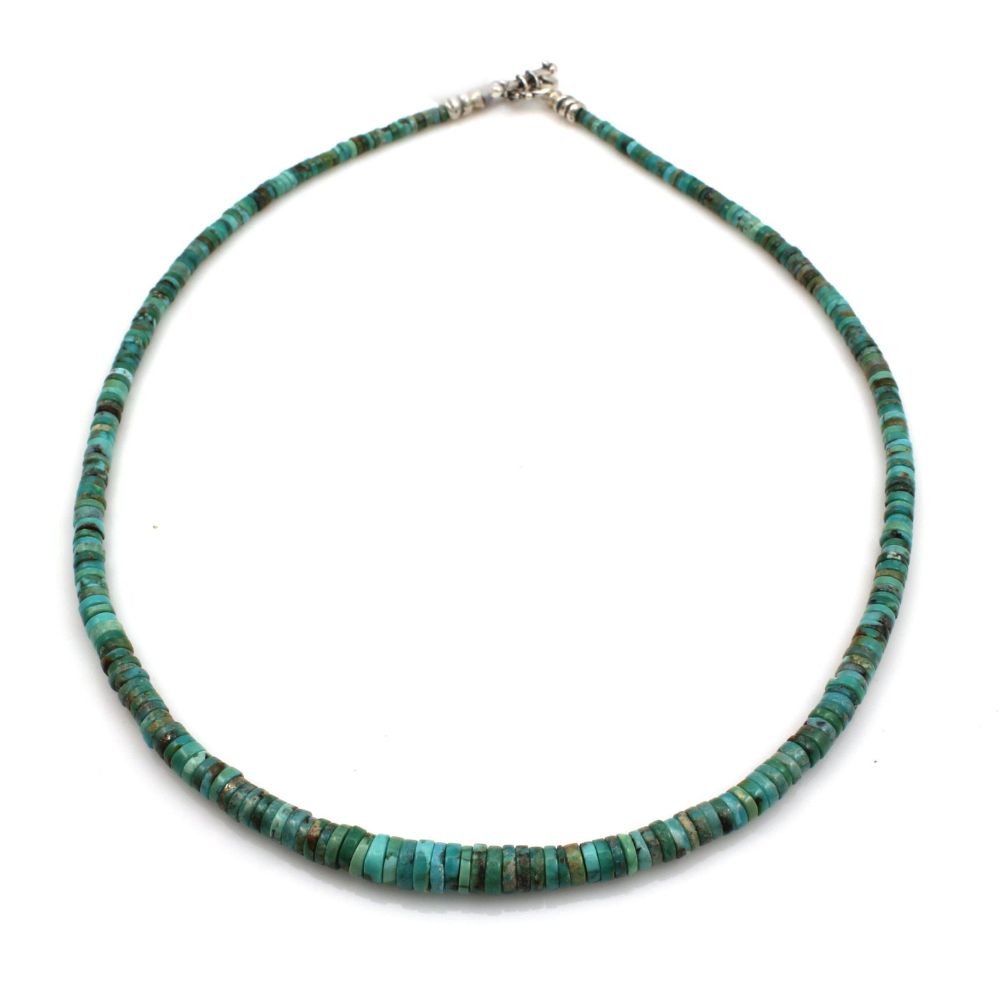 Turquoise Heishi Bead Necklace-Jewelry-Pam Springall-Sorrel Sky Gallery