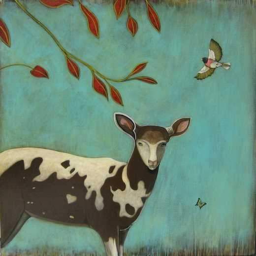 Phyllis Stapler-Sorrel Sky Gallery-Painting-Strange Deer