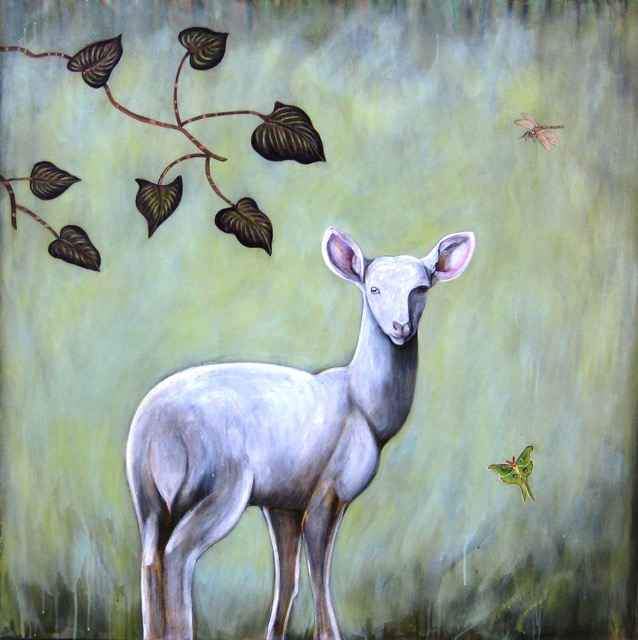 Phyllis Stapler-Sorrel Sky Gallery-Print-Startled Deer