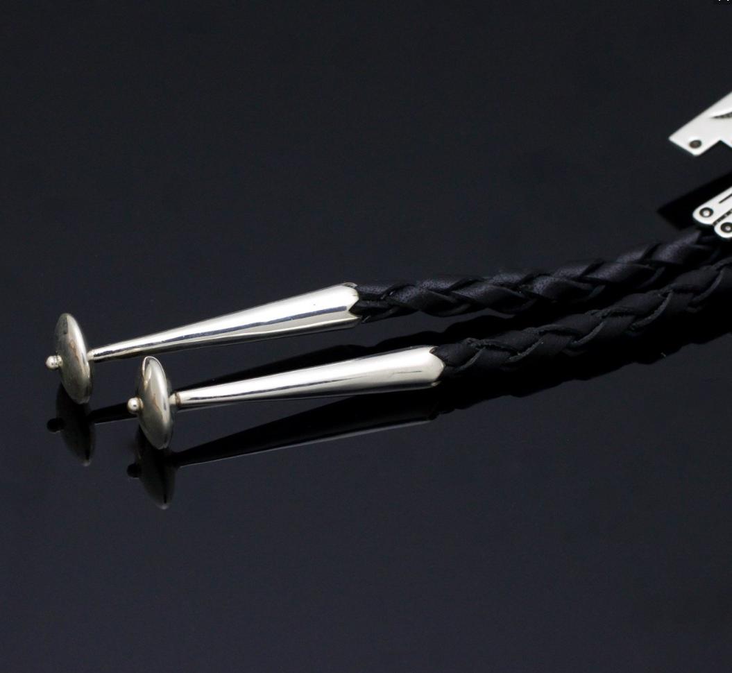 Ray Tracey-All Silver Thunderbird Bolo Tie-Sorrel Sky Gallery-Jewelry