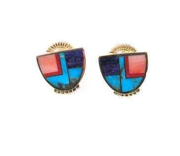 Ray Tracey-Inlaid Post Earrings-Sorrel Sky Gallery-Jewelry