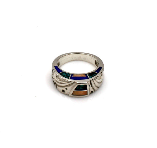 Side Inlay Band Ring-Jewelry-Ray Tracey-Sorrel Sky Gallery