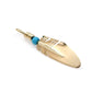 Small Gold Feather Pendant