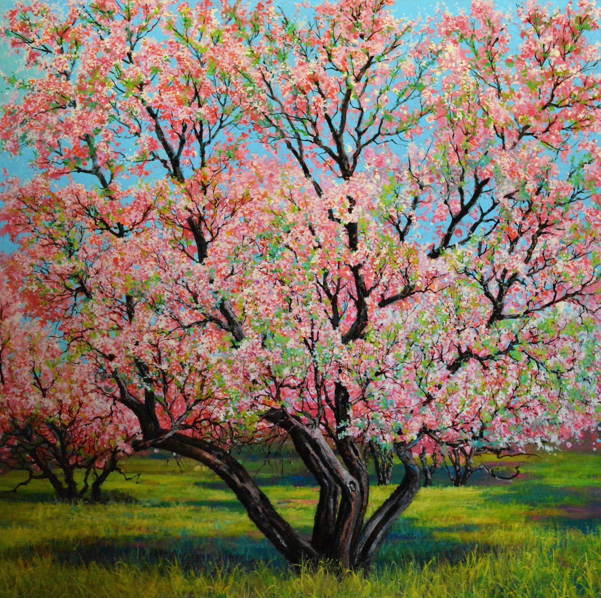 Apple Cherry Blossom-Painting-Roberto Ugalde-Sorrel Sky Gallery