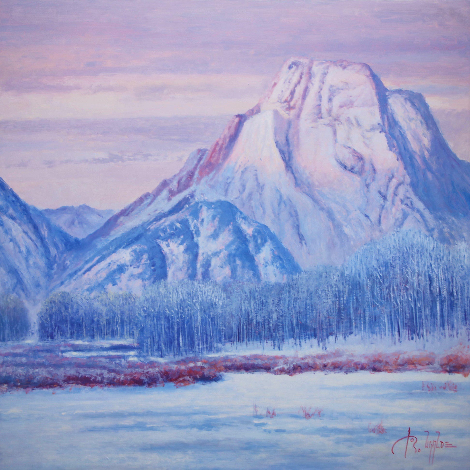 Grand Teton Winter-Painting-Roberto Ugalde-Sorrel Sky Gallery