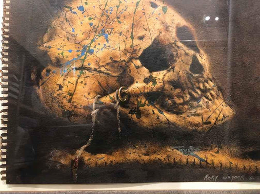 Rory Wagner-Sorrel Sky Gallery-Painting-Painted Skull Study