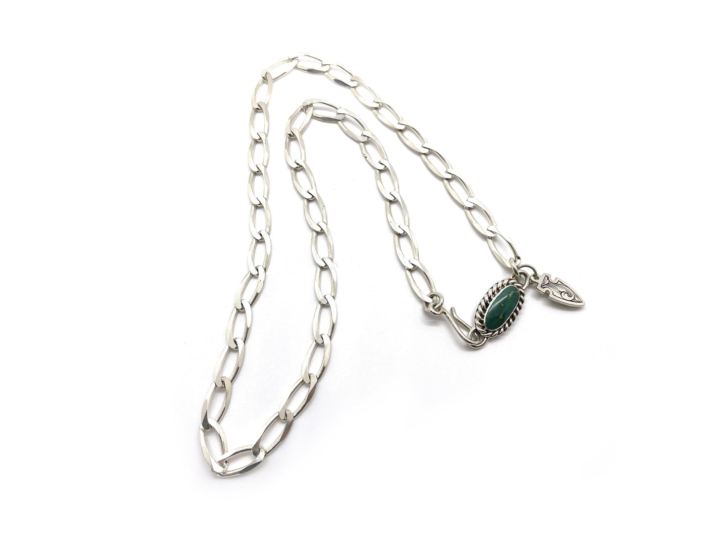 Handmade Chain with Cerrillos Pendant-Jewelry-Shane Hendren-Sorrel Sky Gallery