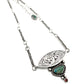Necklace with Blue Gem and Garnet-Jewelry-Shane Hendren-Sorrel Sky Gallery