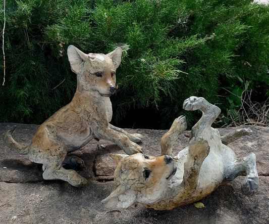 Coyote Pups-Sculpture-Star Liana York-Sorrel Sky Gallery