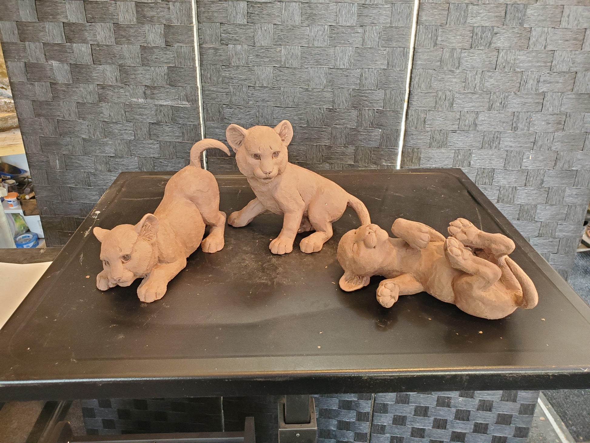Pounce - Mountain Lion Cub Precast-Sculpture-Star Liana York-Sorrel Sky Gallery