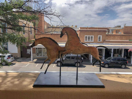 Star Liana York-Running Stallions: Set Of Two-Sorrel Sky Gallery-Sculpture