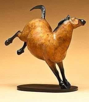 Star Liana York-The Dance (Bucking)-Sorrel Sky Gallery-Sculpture