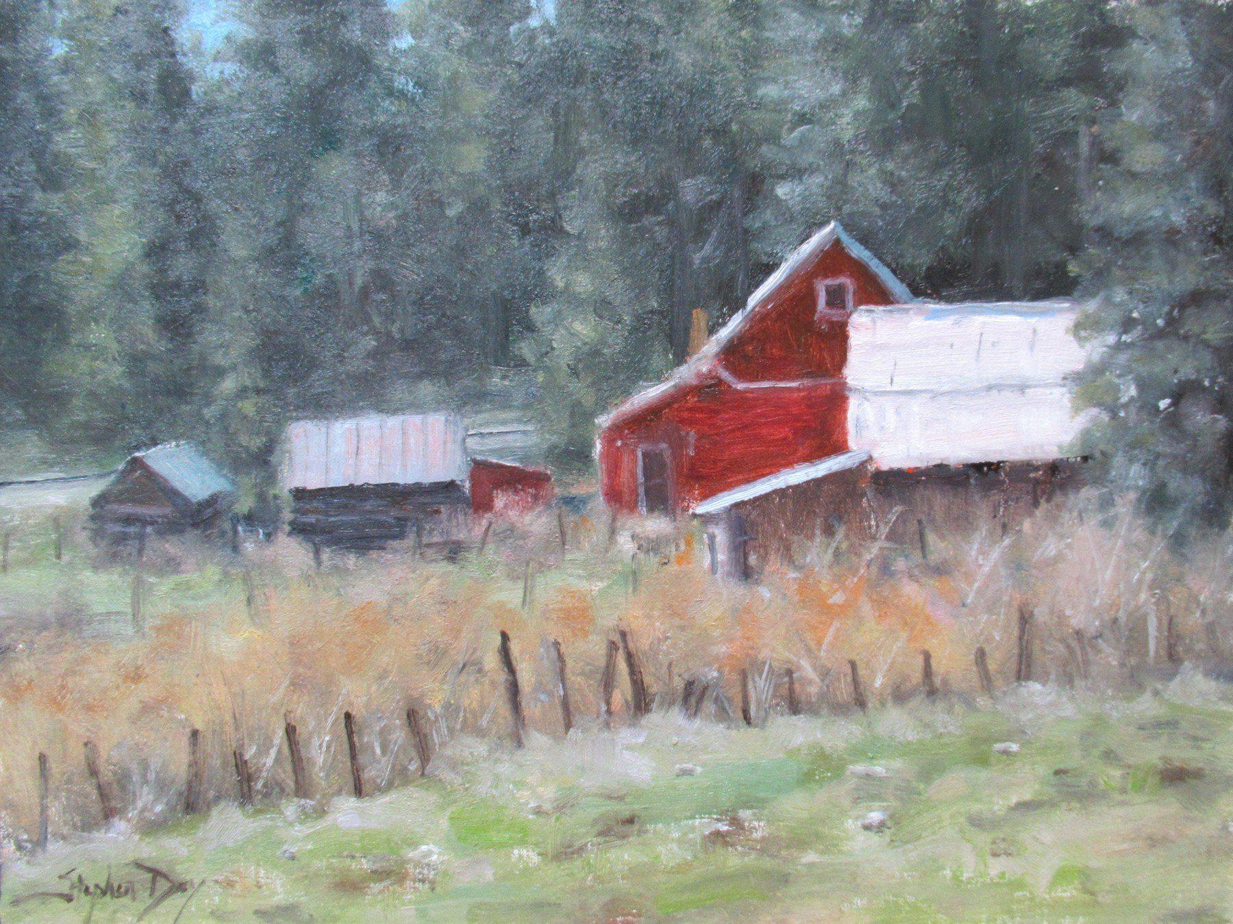 Mountain Homestead - Spring-Painting-Stephen Day-Sorrel Sky Gallery
