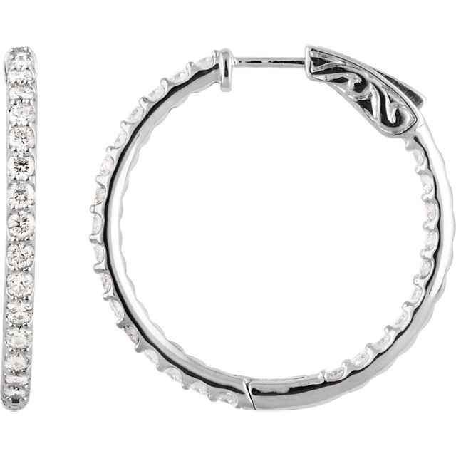 1ctw Diamond Inside/Outside Hoop Earrings-Jewelry-Stuller-Sorrel Sky Gallery
