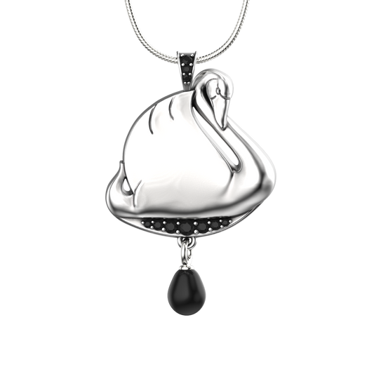 Simply Swan Pendant-Jewelry-Tim Cherry-Sorrel Sky Gallery