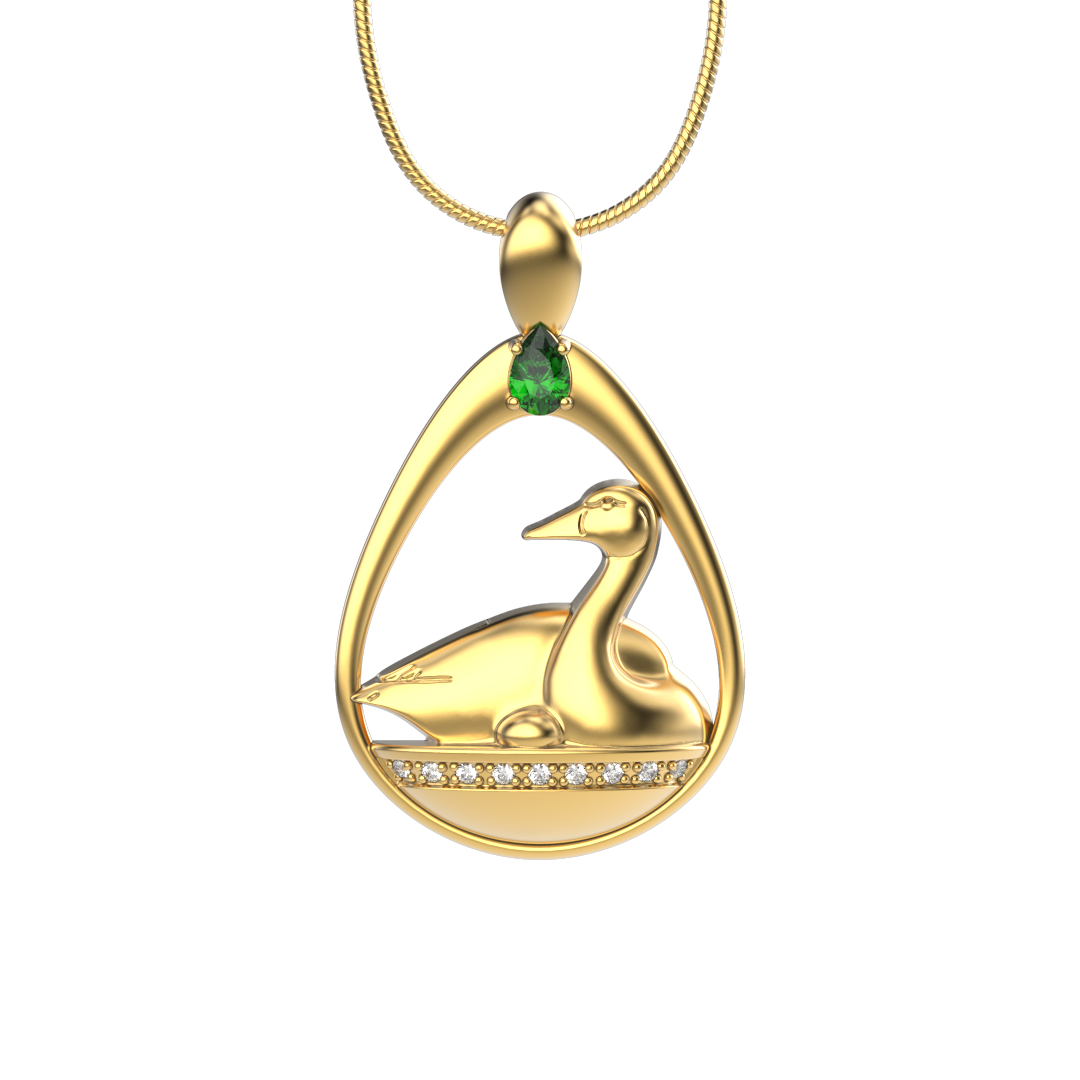 Swan Egg Pendant-Jewelry-Tim Cherry-Sorrel Sky Gallery