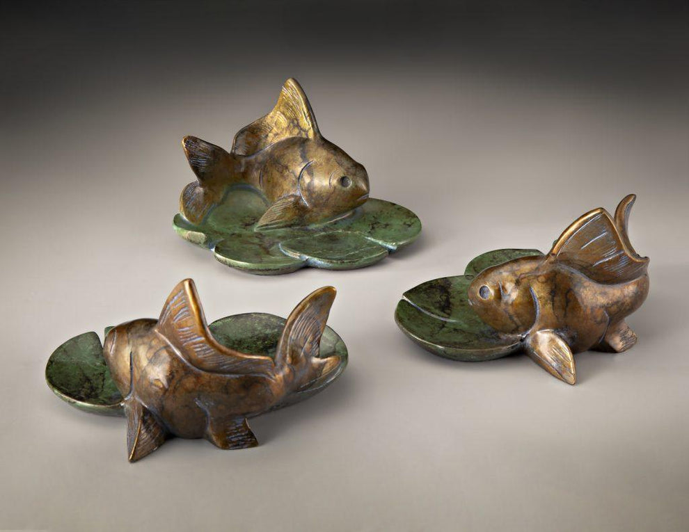 Picture of Prosperity – Goldfish Tray | Jewelry Tray | Tim Cherry – Sorrel Sky Gallery