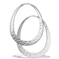 Toby Pomeroy-34mm Oval Hoop Earrings-Sorrel Sky Gallery-Jewelry
