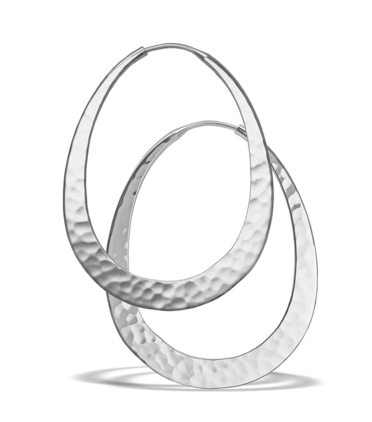 Toby Pomeroy-34mm Oval Hoop Earrings-Sorrel Sky Gallery-Jewelry