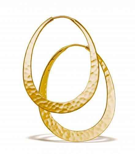 Toby Pomeroy-48mm Oval Hoop Earrings-Sorrel Sky Gallery-Jewelry