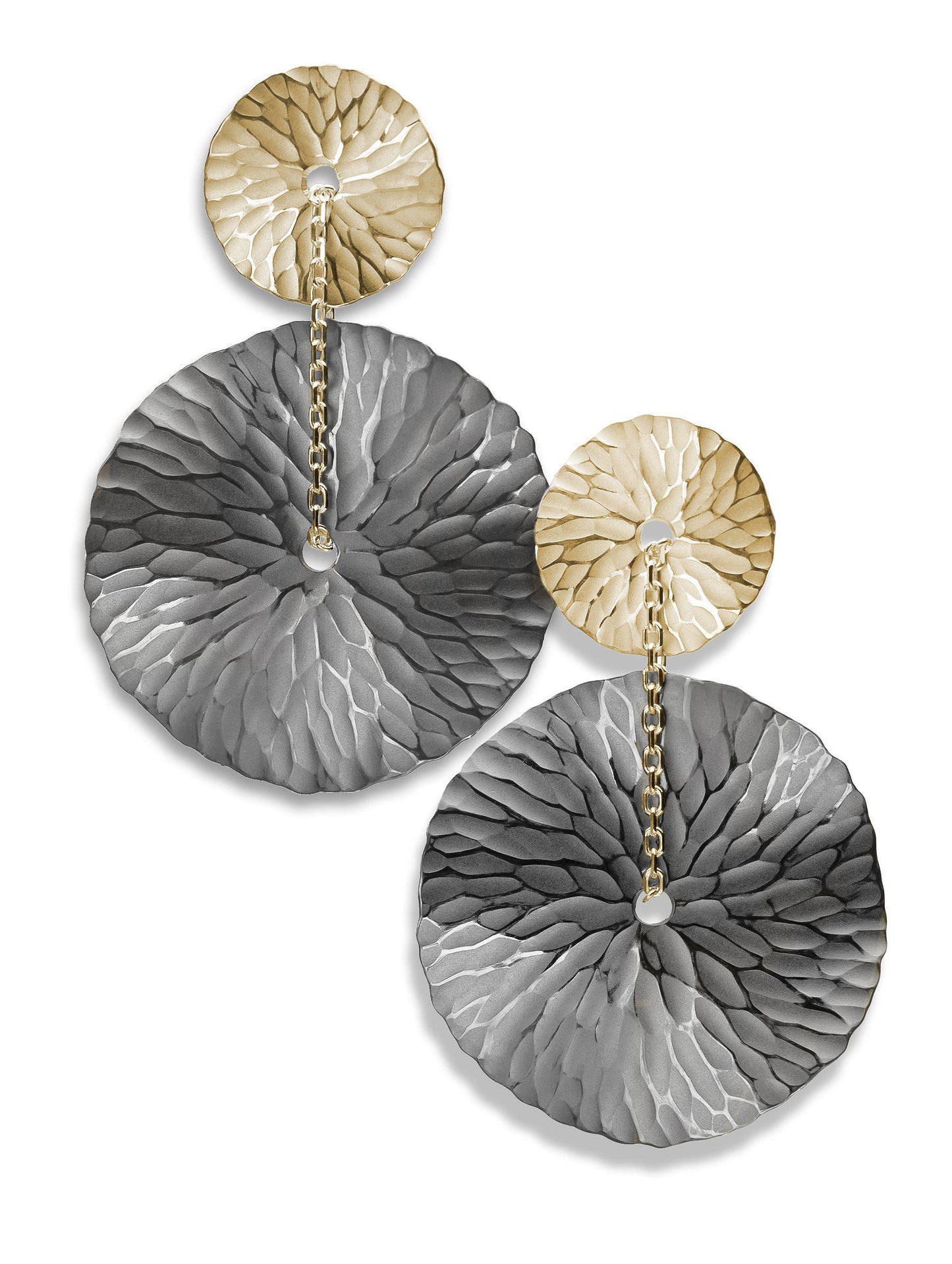 Oasis Two Tone Medallion Earrings