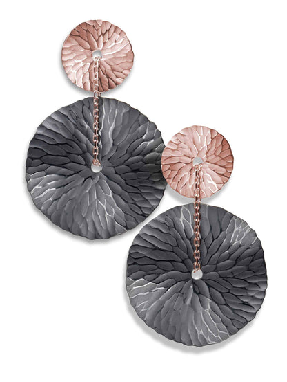 Toby Pomeroy-Oasis Two Tone Medallion Earrings-Sorrel Sky Gallery-Jewelry