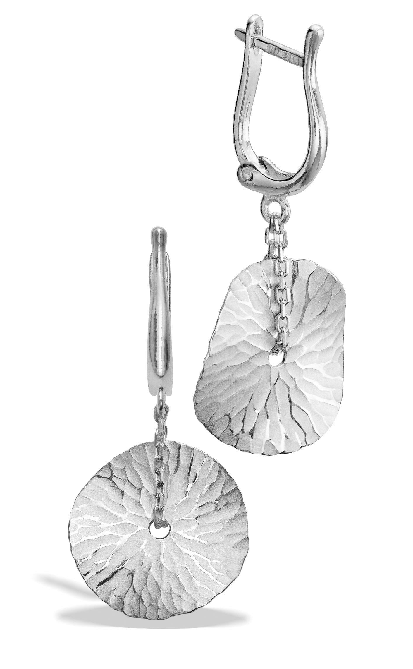 Short Oasis Medallion Earrings-Jewelry-Toby Pomeroy-Sorrel Sky Gallery