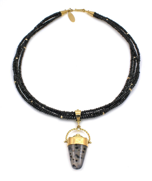 Montana Agate Charm Necklace-Jewelry-Victoria Adams-Sorrel Sky Gallery